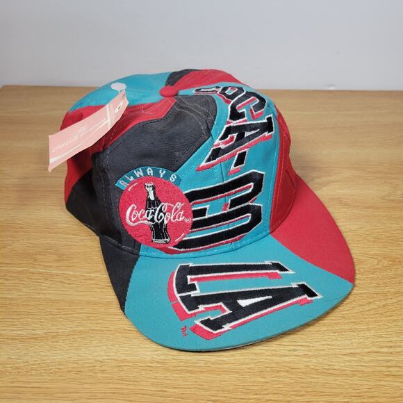 Vintage Rare Coca Cola 1994 Coke Drew Pearson Soda Promo Swirl Hat Snapback - Picture 4 of 15